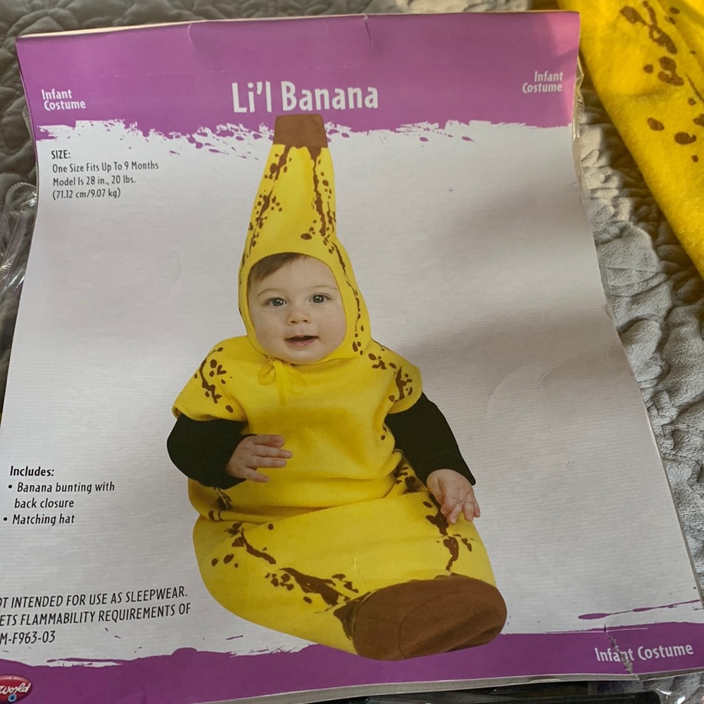 Infant Costume Size: One size fits up to 9 mos.